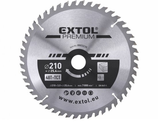 Kotúč pílový s SK plátkami, Ø210x3,2x25,4mm, 48z