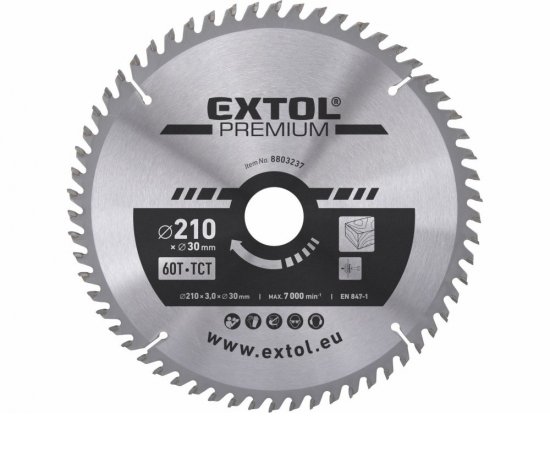 Kotúč pílový s SK plátkami, Ø210x3,2x30mm, 60z