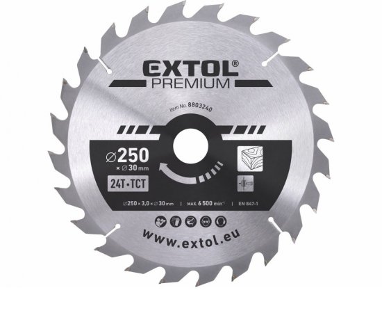 Kotúč pílový s SK plátkami, Ø250x3,2x30mm, 24z