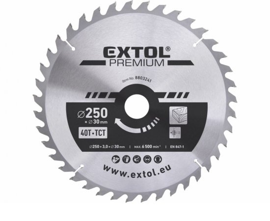 Kotúč pílový s SK plátkami, Ø250x3,2x30mm, 40z