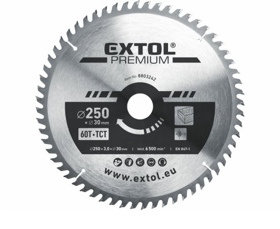 Kotúč pílový s SK plátkami, Ø250x3,2x30mm, 60z