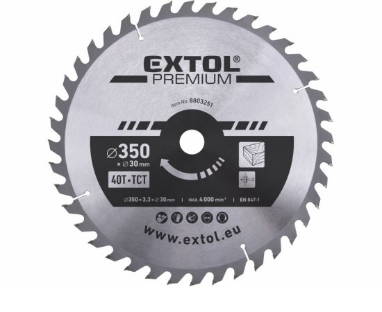 Kotúč pílový s SK plátkami, Ø350x3,5x30mm, 40z