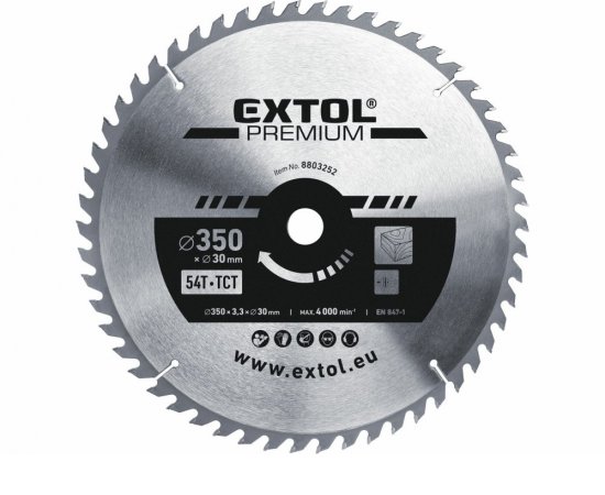 Kotúč pílový s SK plátkami, Ø350x3,5x30mm, 54z