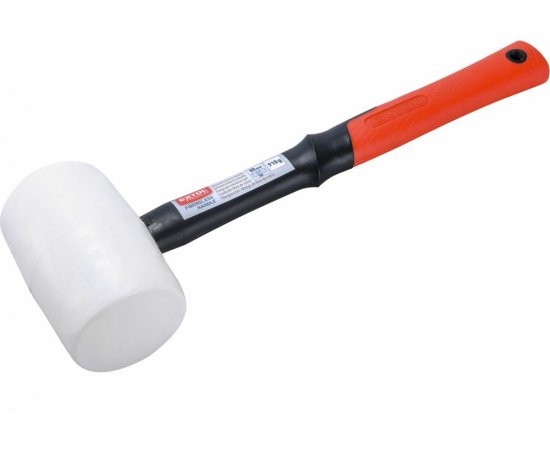 Kladivo gumené biele sklolaminátová násada, Ø80mm, 910g
