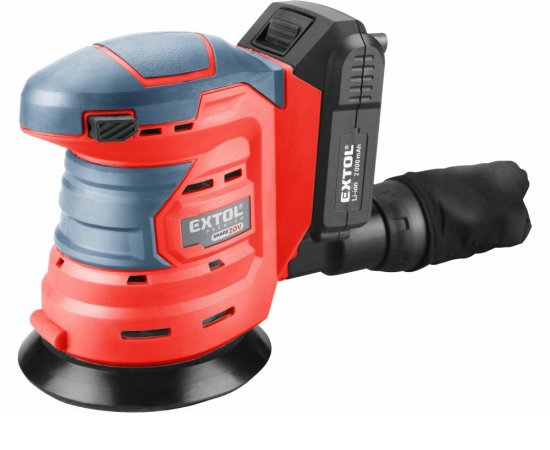 Brúska excentrická aku Share20V, 1x 2Ah, Ø125mm