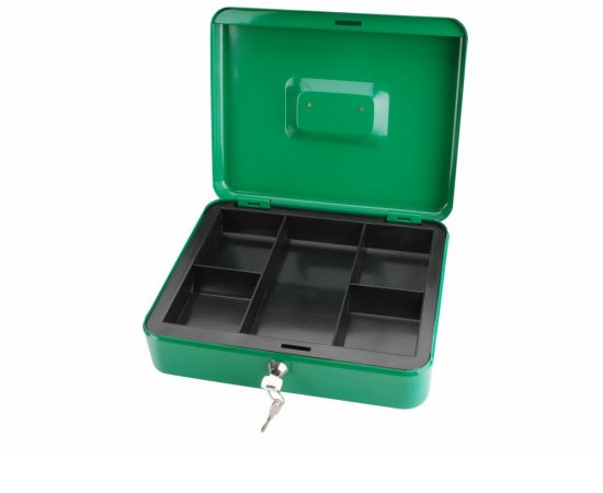 Pokladnička prenosná oceľová, 300x240x90mm, 2x kľúč