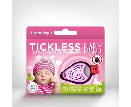TICKLESS BABY ULTRAZVUKOVY ODPUDZOVAC PRE DETI, RUZOVY
