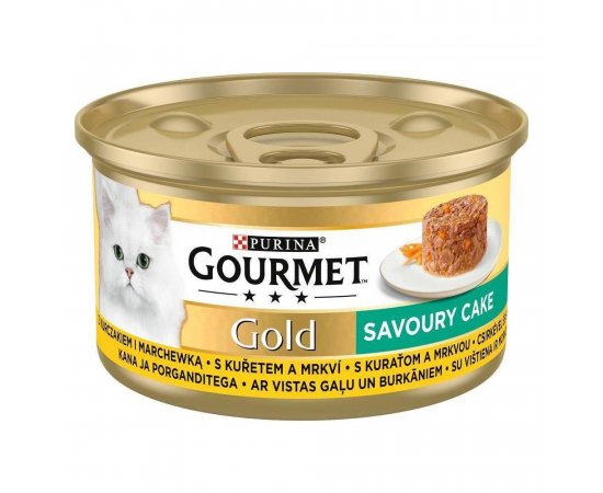 PURINA GOURMET GOLD SAVOURY CAKE S KURACIM MASOM A MRKVOU 85G