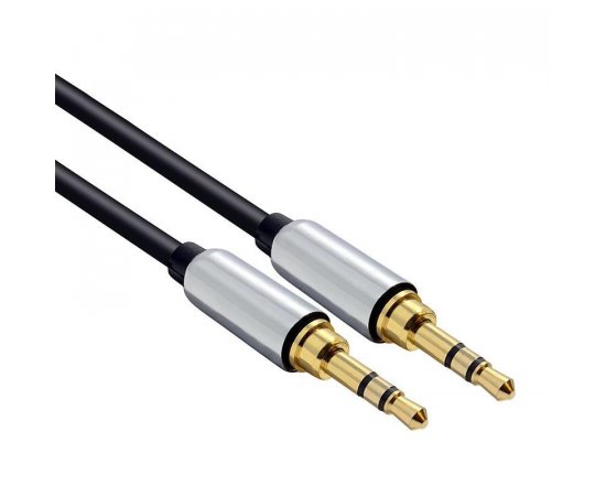 SOLIGHT SSA1102 JACK AUDIO KABEL, JACK 3,5MM KONEKTOR - JACK 3,5MM KONEKTOR, STEREO, BLISTER, 2M