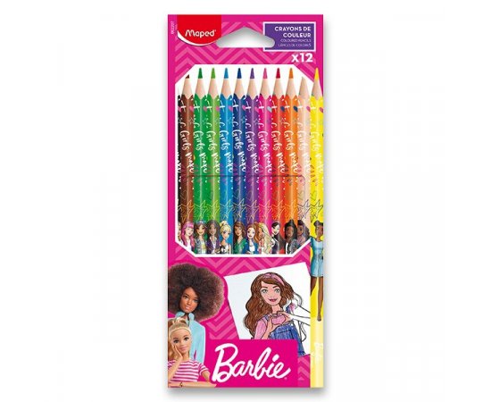 MAPED FAREBNE CERUZKY BARBIE 12 KS