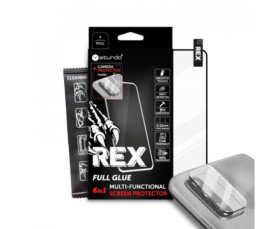 STURDO FMO-1890-MOT-G13XX PRE MOTOROLA MOTO G13/G23/G53, REX PROTECT. GLASS, CAMERA PROT., FULL GLUE