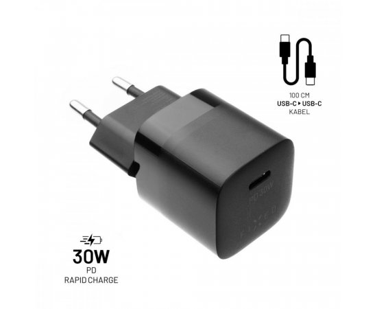 FIXED FIXC30M-CC-BK SET SIETOVEJ NABIJ. MINI S USB-C VYST. A USB-C/USB-C KAB.,1 M,CIERNY