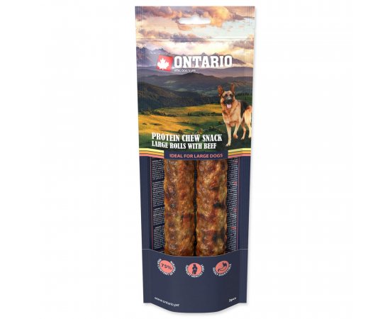 ONTARIO PROTEIN ZUVACI PAMLSOK VELKA ROLKA S HOVADZIM 2 KS 25,4 CM