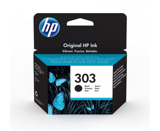 HP ORIGINAL INK T6N02AE, HP 303, BLACK, 200 STR., HP ENVY PHOTO 6230, 7130, 7134, 7830
