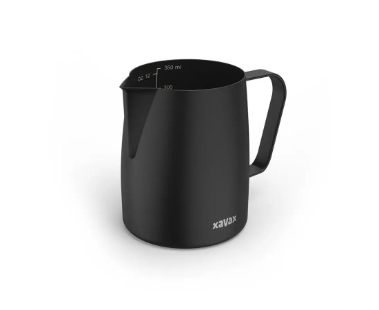 XAVAX 111260 BARISTA NADOBA/KANVICKA, NA PRIPRAVU MLIECNEJ PENY, NEREZOVA, 350 ML, MATNA CIERNA