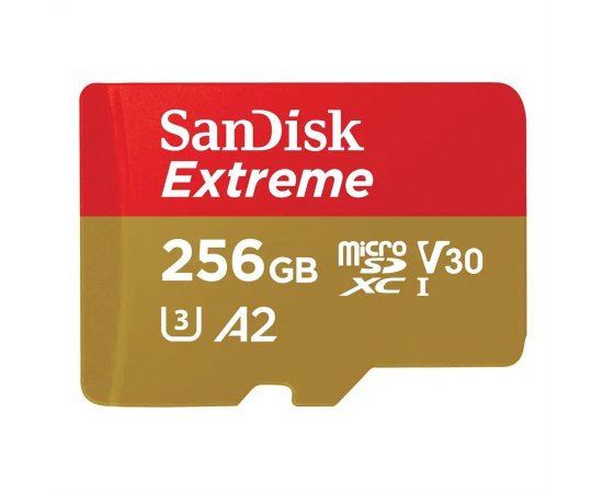 SANDISK SDSQXAV-256G-GN6MA EXTREME MICROSDXC 256GB + SD ADAPTER 190 MB/S 130 MB/S READ WRITE A2 C10
