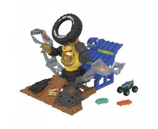 MATTEL HOT WHEELS MONSTER TRUCKS MEGA-WREX VERSUS CRUSHZILLA V ARENE /25HPN71/