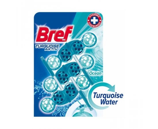 BREF TOILET FRESHENER 3X50 G BLUE AKTIV TURQUOISE ACTIVE OCEAN