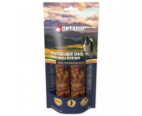 ONTARIO PROTEIN ZUVACI PAMLSOK MALA ROLKA S HOVADZIM 2 KS 12,7 CM