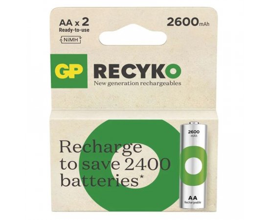 GP B25272 NABIJACIA BATERIA RECYKO 2600 (AA) 2 KS