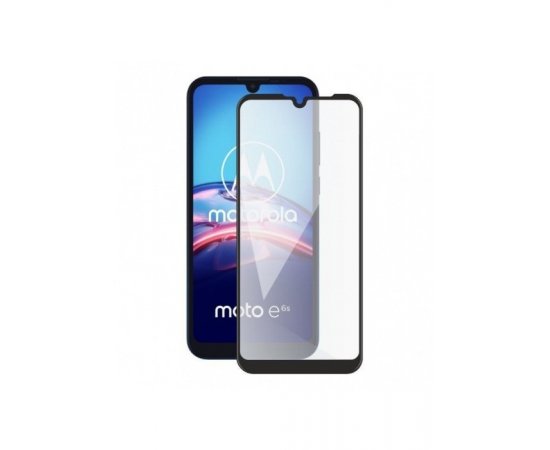 SCREENSHIELD MOTOROLA MOTO E6S XT2053 (FULL COVER BLACK) TEMPERED GLASS PROTECTION