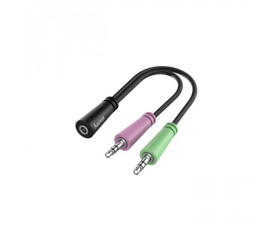HAMA 200351 HEADSET REDUKCIA JACK 3.5 MM 4POL. NA 2X JACK VIDLICU