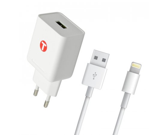 MOBILNET NSI-0070-USB-LIGHT SIETOVA NABIJACKA S LIGHTNING KABLOM 3.4A, QUICK CHARGE 1M, EKO BALENIE