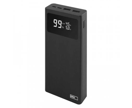 EMOS B0532B POWER BANK BETAQ 20, 20 000 MAH, 22,5 W, CIERNY