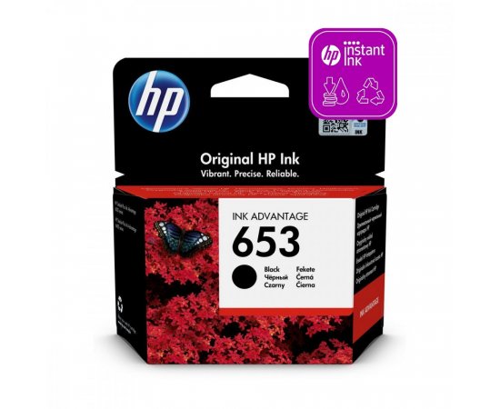 HP ORIGINAL INK 3YM75AE, BLACK, 360 STR., HP 653