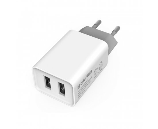 COLORWAY AC NAB. 2XUSB AUTO ID 2.1A (10W), BIELA, (CW-CHS015-WT)