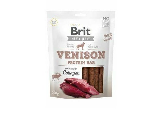 BRIT JERKY VENISON PROTEIN BAR 200G