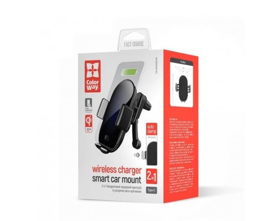 COLORWAY DRZIAK NA MOBIL S BEZDROTOVOU NABIJACKOU AUTOSENSE CW-CHAW026Q-BK
