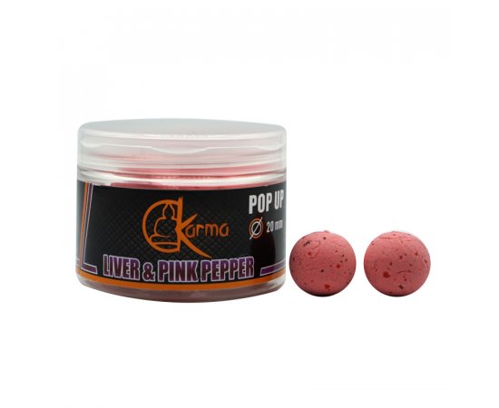 KARMA BAIT POP UP LIVER&amp;PINK PEPPER 15 MM 40 GR