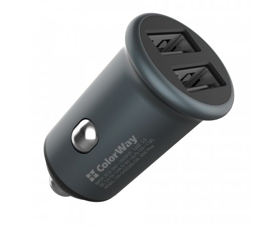 COLORWAY NAB. DO AUTA 2USB QUICK CHARGE 3.0 (36W), SEDA (CW-CHA036Q-GR)