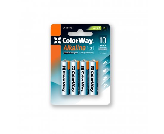 COLORWAY BATERIE ALKALINE POWER AA, 4KS, BLISTER, (CW-BALR06-4BL)