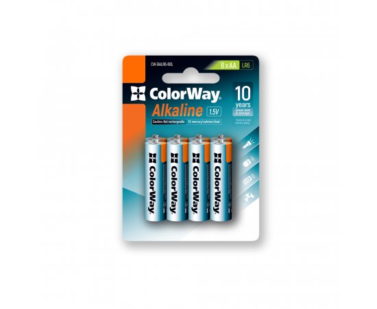 COLORWAY BATERIE ALKALINE POWER AA, 8KS, BLISTER, (CW-BALR06-8BL)