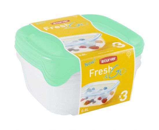 CURVER SADA POTRAVINOVYCH DOZ FRESH AND GO STVOREC