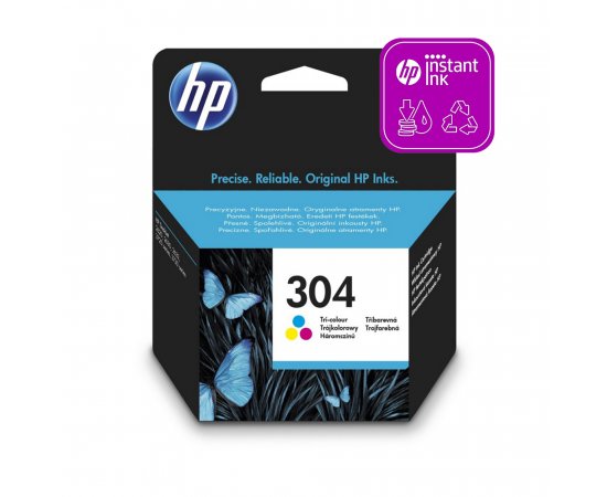 HP 304 ORIGINAL ATRAMENT, TRI-COLOR, 100 STRAN, N9K05AE