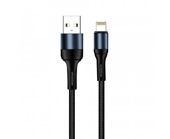 COLORWAY KABEL USB APPLE LIGHTNING (NYLON) 2.4A 1M, BLACK (CW-CBUL045-BK)