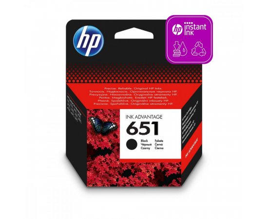 HP 651 ORIGINAL ATRAMENT C2P10AE, BLACK, 600 STRAN