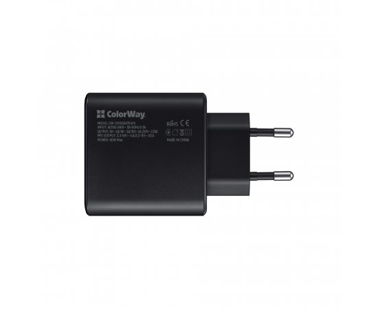 COLORWAY AC NAB. S POWER DELIVERY PORT PPS USB TYPE-C (45W) CIERNA (CW-CHS034PD-BK)