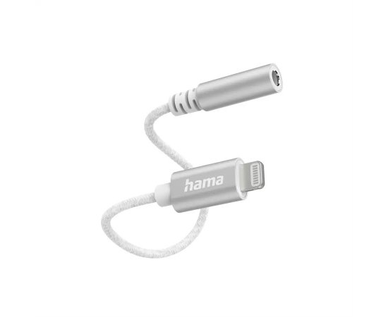 HAMA 201523 MFI AUDIO ADAPTER LIGHTNING NA JACK 3,5 MM PRE APPLE, AKTIVNY, ALU