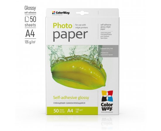 COLORWAY FOTOPAPIER CW LESKLY SAMOLEPIACI 135/80G/M2,50KS,A4 (PGS1358050A4)