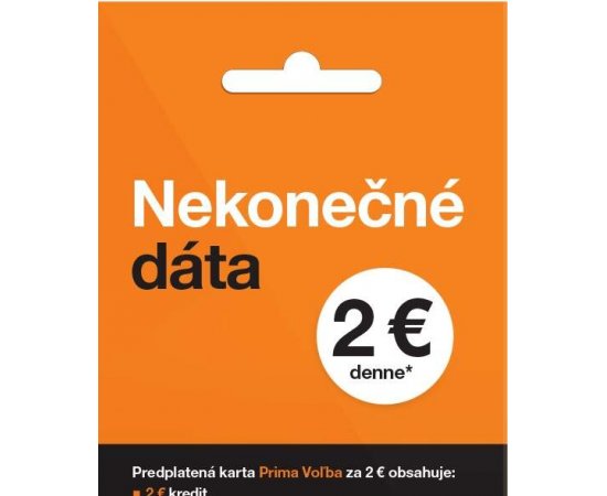 ORANGE PRIMA SIM KARTA DATA 2 EUR + VIANOČNÝ DARČEK