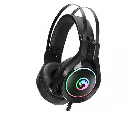 MARVO HG8901, SLUCHADLA S MIKROFONOM, OVLADANIE HLASITOSTI, CIERNA, USB