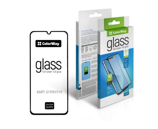 COLORWAY FULL GLUE GLASS 9H FC GLUE SAMSUNG GALAXY A05S BLACK (CW-GSFGSGA057-BK)