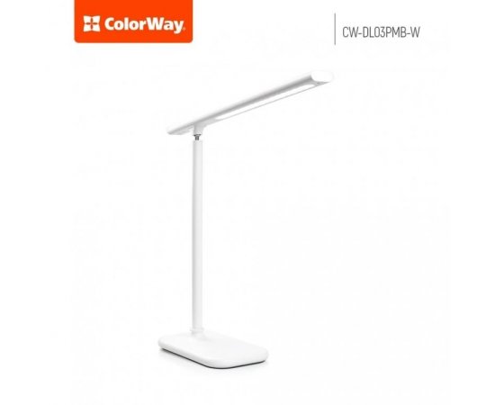 COLORWAY DESKLED LAMP PORTABLE MAGNET WITH BUILT-IN BATTERY WHITE (CW-DL03PMB-W)