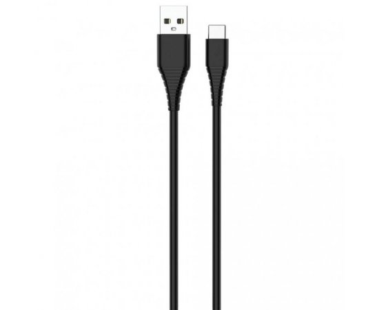 COLORWAY CABLE USB - TYPE-C (PVC) 2.4A 1M BLACK (CW-CBUC026-BK)