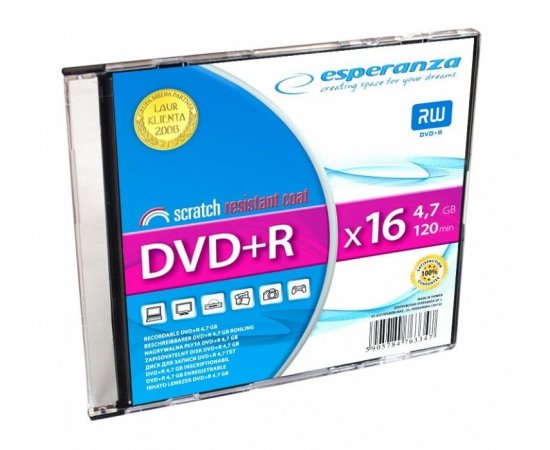 ESPERANZA DVD+R SLIM JEWEL CASE 1 4,7 GB 16X