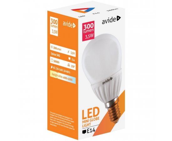 AVIDE LED GLOBE MINI G40 E14 DW 4000-4500K 300L ZIAROVKA 1KS